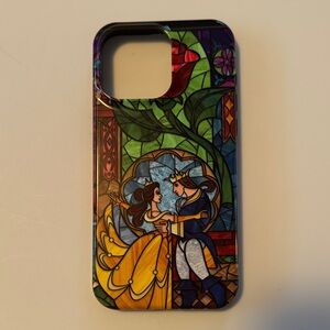 Beauty and the Beast Stained Glass Princess iPhone Case
